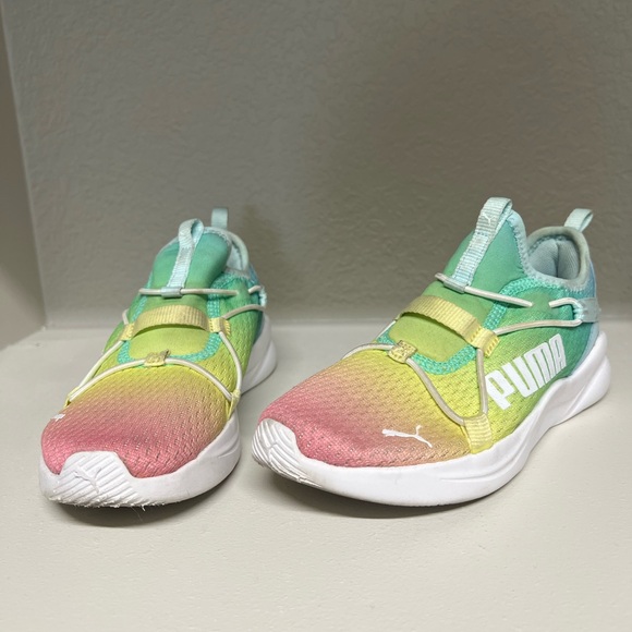 PUMA Kids Sneakers - Pink, Yellow, Mint - Picture 1 of 4